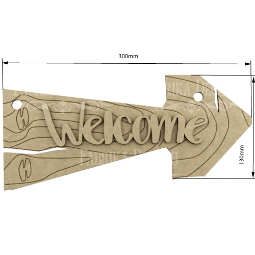 Rohling für Dekoration "Willkommen" #122 - foto 0  - Fabrika Decoru