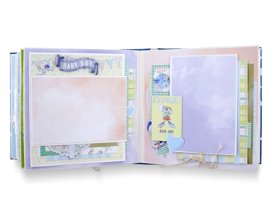Kinderalbum für Scrapbooking "My little mousy boy", 20cm x 20cm, DIY-Kreativ-Set, #11 - foto 7  - Fabrika Decoru