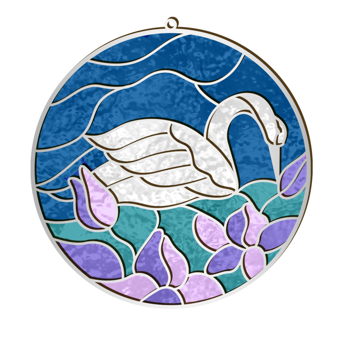 Blank for stained glass painting  "Swan song", #09 - foto 0