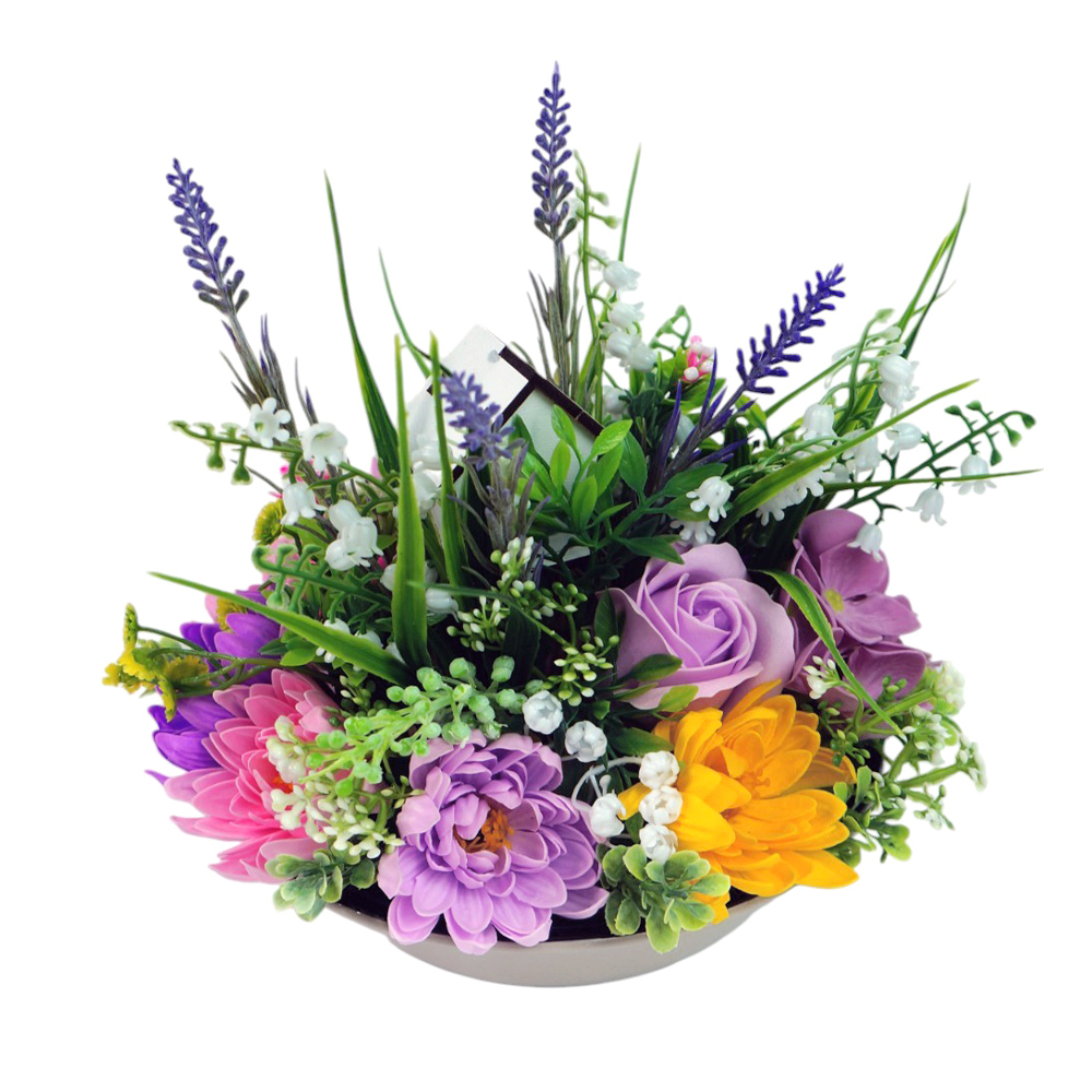 Seifenblumen-Bouquet „Frühlingswiese“, 250 x 250 x 260 mm - foto 0  - Fabrika Decoru
