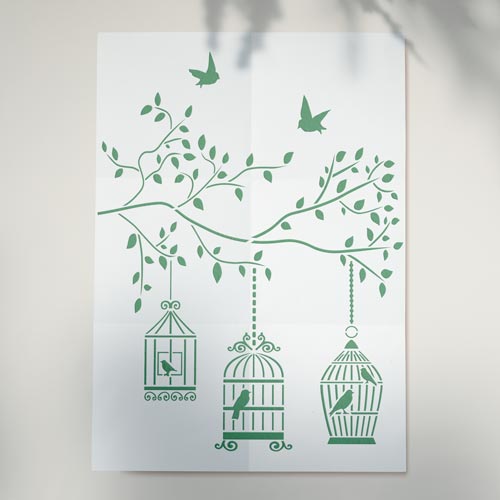 Stencil for crafts 15x20cm "Paradise tree" #150 - foto 0