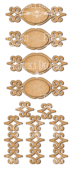 set of mdf ornaments for decoration #94