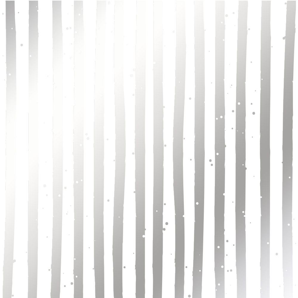 Sheet of single-sided paper embossed with silver foil, pattern Silver Stripes White 12"x12" 