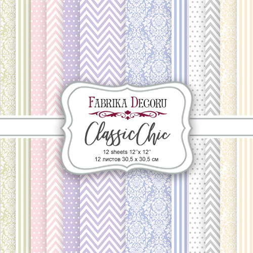 коллекция бумаги для скрапбукинга classic chic 30.5 х 30.5 см 12 листов
