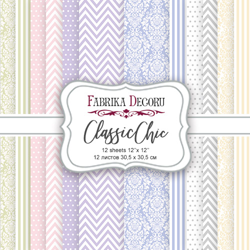 коллекция бумаги для скрапбукинга classic chic 30.5 х 30.5 см 12 листов