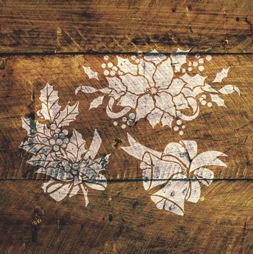 Stencil for crafts 15x20cm "Winter bouquet" #240 - foto 0