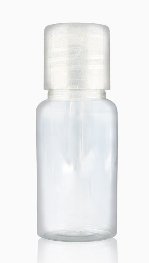 Plastic Bottle 15ml, transparent with screw cap