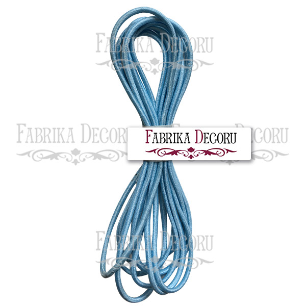 Elastyczny okrągły sznurek, kolor Niebiański - Fabrika Decoru