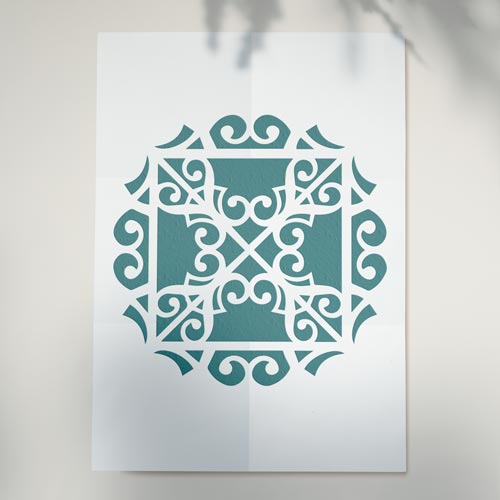 Stencil for crafts 14x14cm "Ornament 1" #045 - foto 1