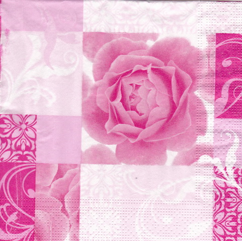 Decoupage napkin "Pink roses"