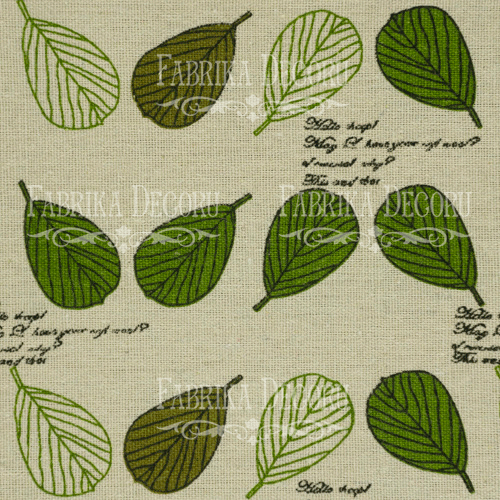 Fabric cut piece 35X75 Leaves