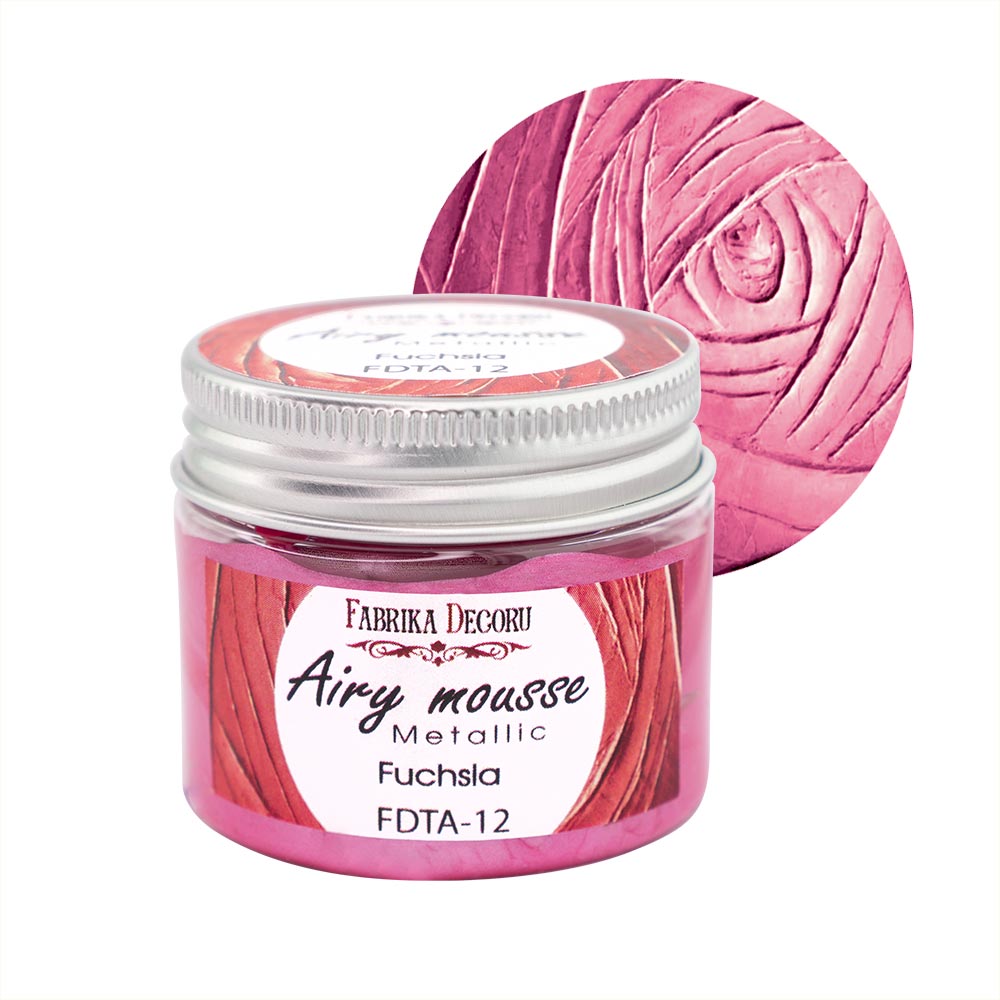 Luftiges Mousse metallisch. Farbe Fuchsia - Fabrika Decoru