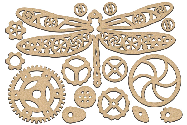 set of mdf ornaments for decoration #186