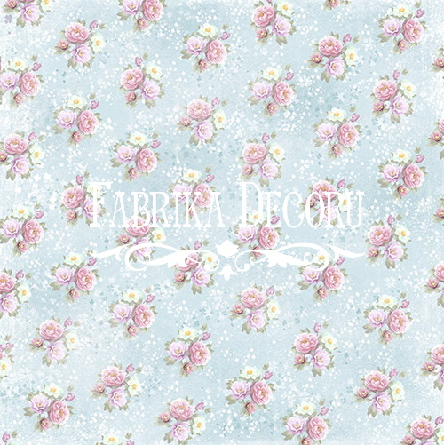 Blatt doppelseitiges Papier für Scrapbooking Shabby Dreams #4-03 12"x12" - Fabrika Decoru