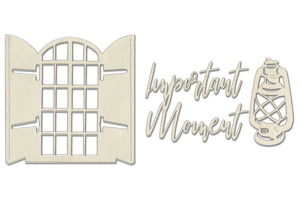 Chipboards set "Important moment" 