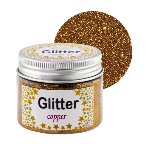 Glitter, Farbe Kupfer, 50 ml - Fabrika Decoru