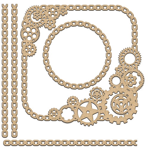 Zestaw ozdób z mdf do dekorowania #242 - Fabrika Decoru