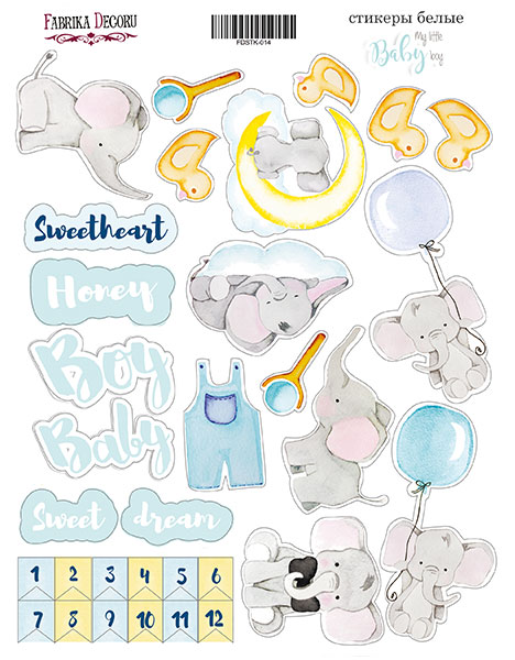 Kit of stickers 21 pcs My little baby boy #014