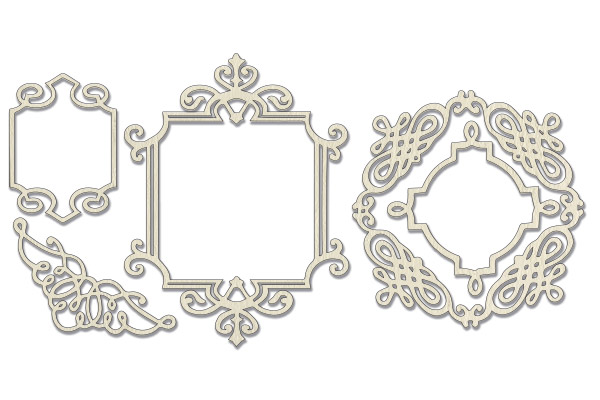 Chipboard embellishments set, "Frames 2" #026