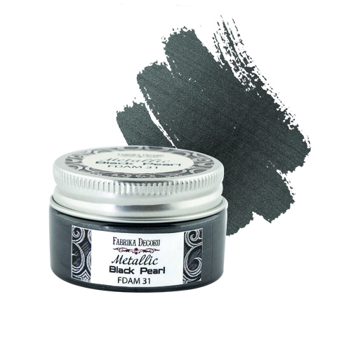 Farba metalik, kolor Czarna perła, 30ml - Fabrika Decoru