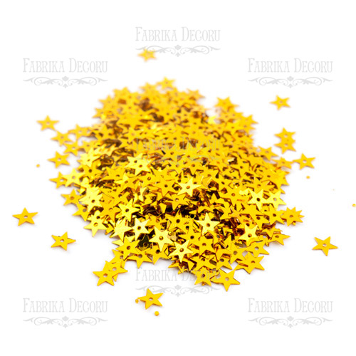 Паєтки Stars mini, колір старого золота,  #112 - фото 0