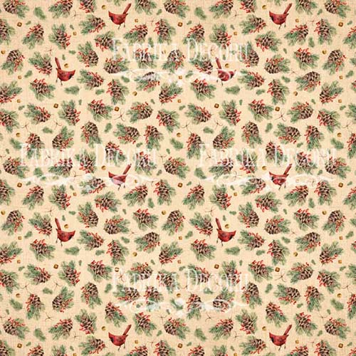 Sheet of double-sided paper for scrapbooking Our warm Christmas #59-02 12"x12"
