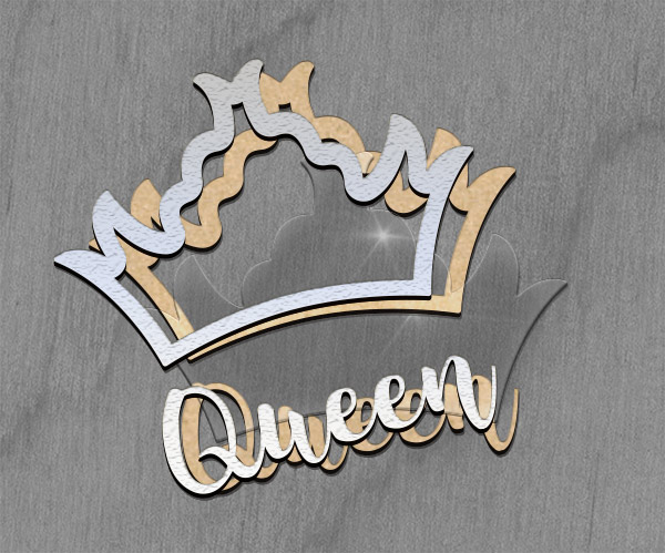 Mega shaker dimension set, 15cm x 15cm, Figured frame Queen's Crown - foto 1