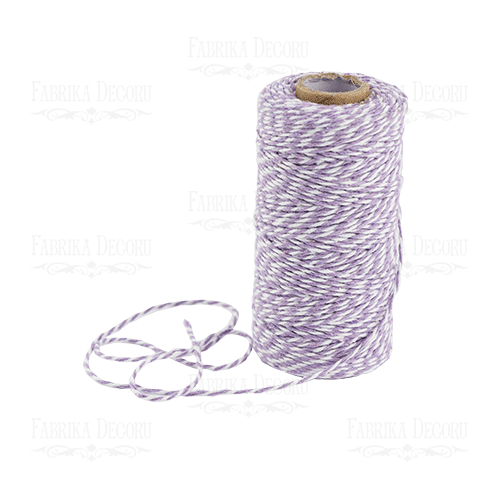 Cotton melange cord. White with lilac.