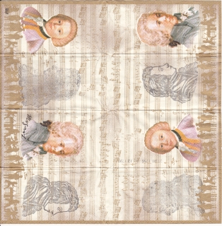 Decoupage-Serviette "Mozart"