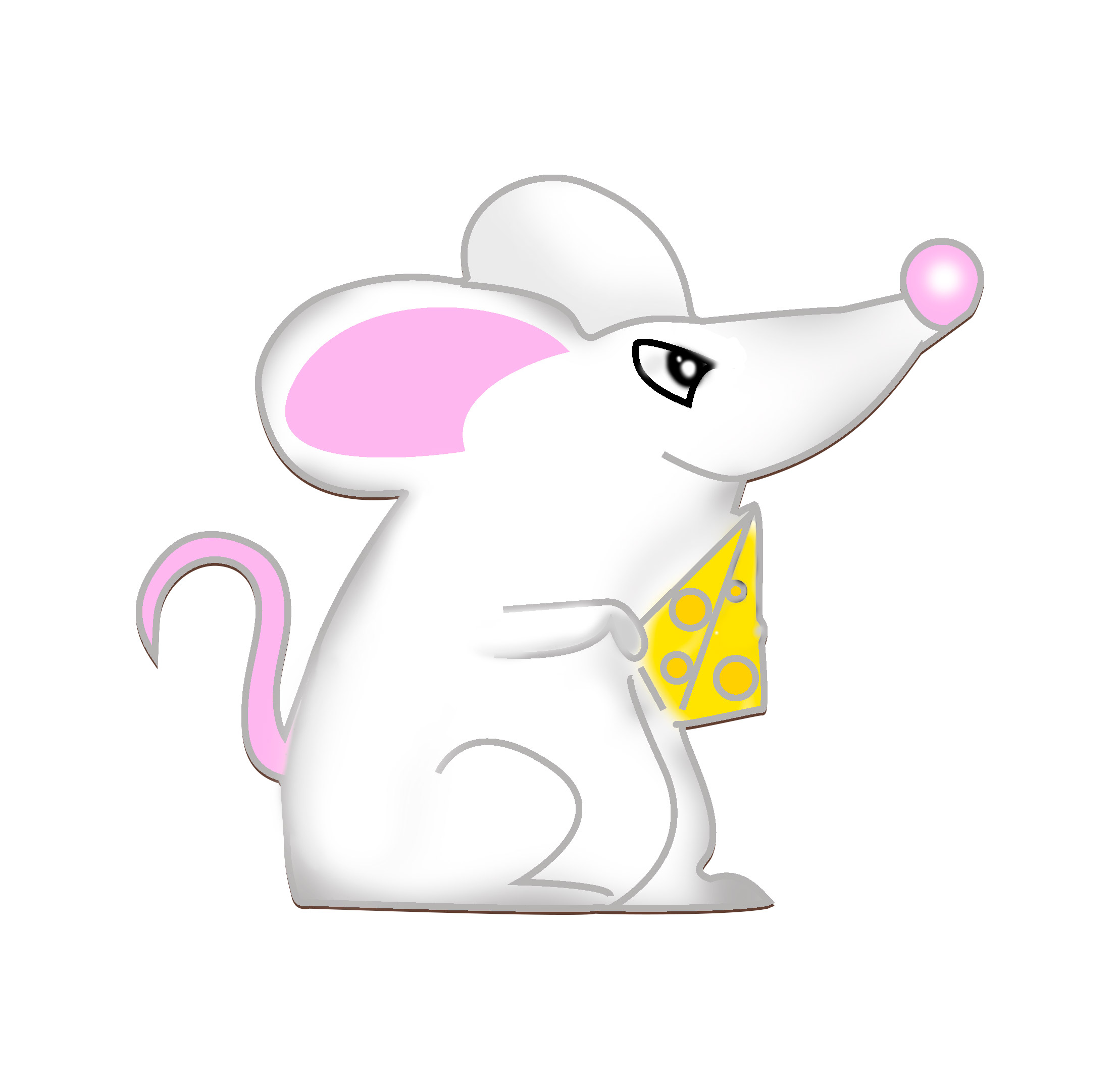 Заготовка брошки для розмальовування #089 "Мишка з сиром" - фото 0