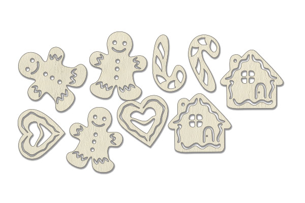 Chipboard embellishments set, "Huge Winter" #213