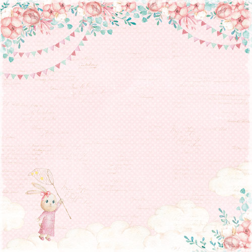 Zestaw papieru do scrapbookingu "Dreamy baby girl", 20x20cm - foto 2  - Fabrika Decoru