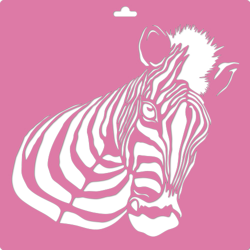 Szablon uniwersalny XL, 30x30cm, Zebra, #218 - Fabrika Decoru