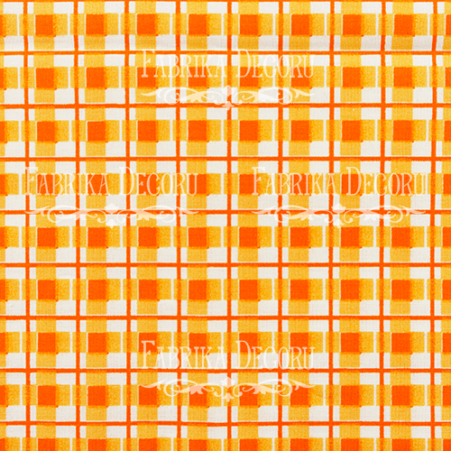 Fabric cut piece "Bright orange cell"