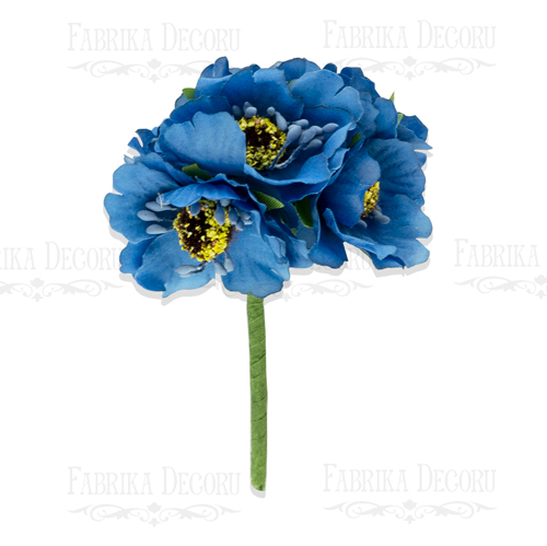 Zestaw kwiatów "Maki" niebieski - Fabrika Decoru