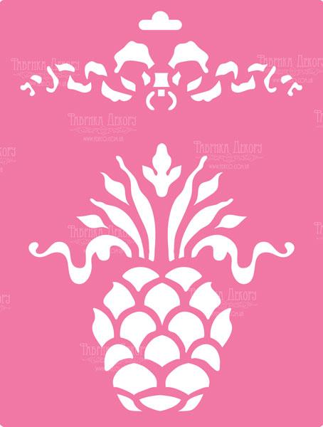 Stencil for decoration XL size (30*21cm), Pineapple #092