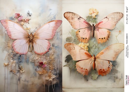 Decoupage card #0513, 21x29,7 cm