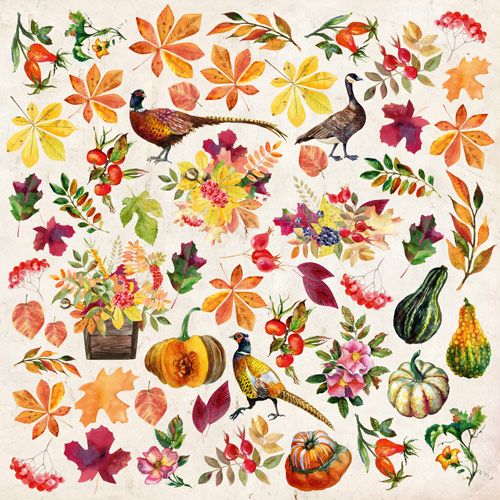 Doppelseitig Scrapbooking Papiere Satz Botany Autumn Redesign, 30.5 cm x 30.5cm, 10 Blätter - foto 0  - Fabrika Decoru