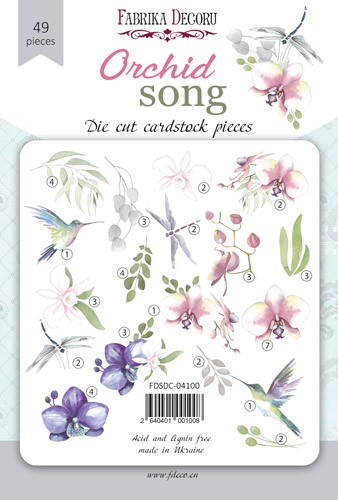 Set of die cuts Orchid song, 49 pcs - foto 0