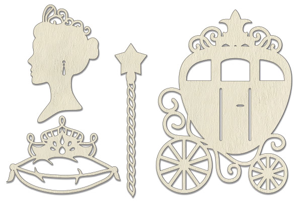 Chipboards set "Princess carriage" #128