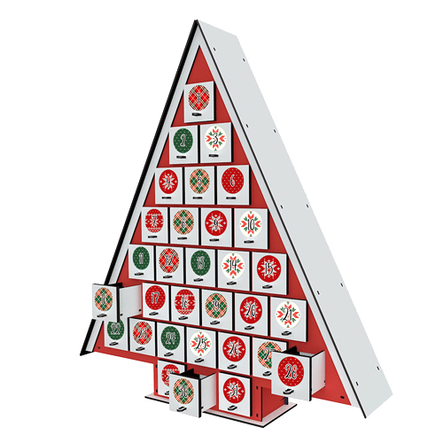 Advent calendar Christmas tree for 31 days with stickers numbers, DIY kit - foto 3