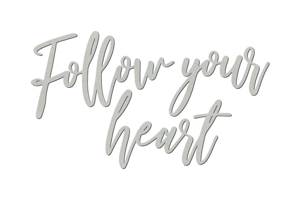 Чипборд Follow your heart 10х20 см #426 - Фото 0
