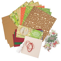 DIY-Kit zum Basteln von 3 Grußkarten "Awaiting Christmas", 12cm x 15cm, #2 - foto 0  - Fabrika Decoru