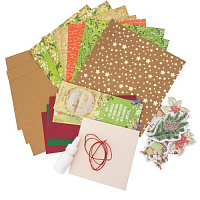 DIY Kit for making up 3 pc "Awaiting Christmas" greeting cards, 12cm x 15cm, #2 - foto 0