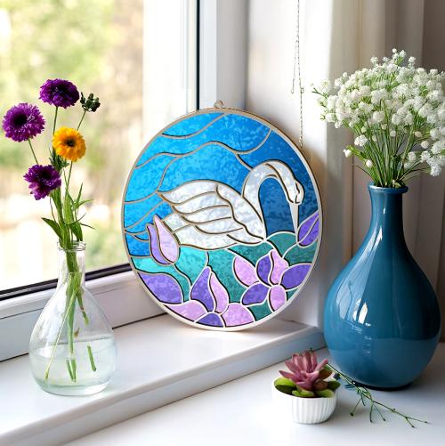 Blank for stained glass painting  "Swan song", #09 - foto 2