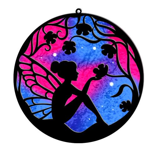 Art Stained Glass Kit "Forest Fairy", for painting by numbers