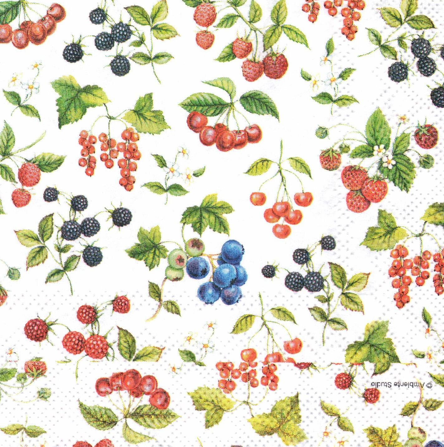 Decoupage-Serviette "Beeren" - Fabrika Decoru