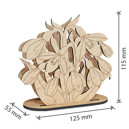 DIY-Malset aus holz, Serviettenhalter "Schneeglöckchen", #048 - foto 2  - Fabrika Decoru