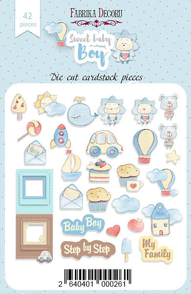 Set of die cuts Sweet baby boy, 42pcs - foto 0