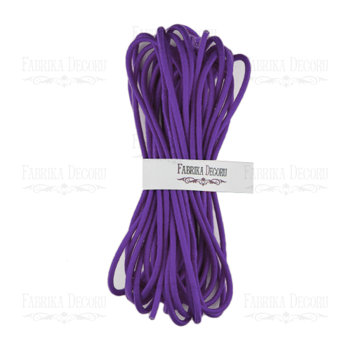 Elastic round cord, color Violet. 2 meters